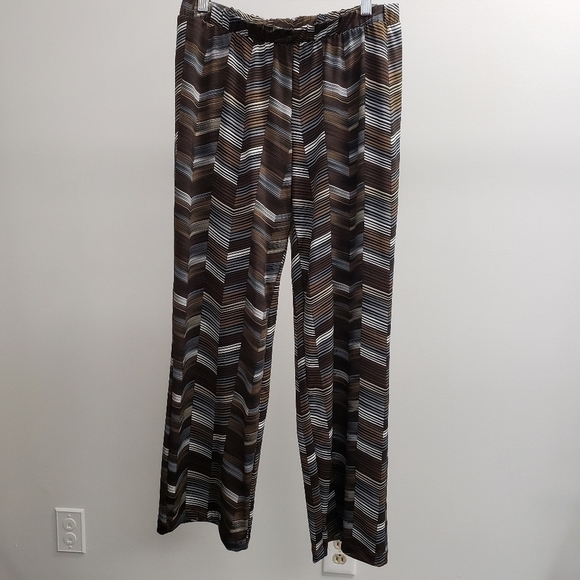 New Directions Petite Chevron Stripes Pants Size PM - Picture 2 of 5